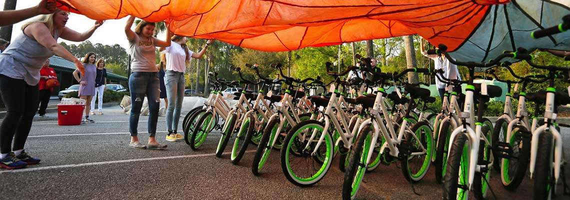 Professora compra bicicletas
