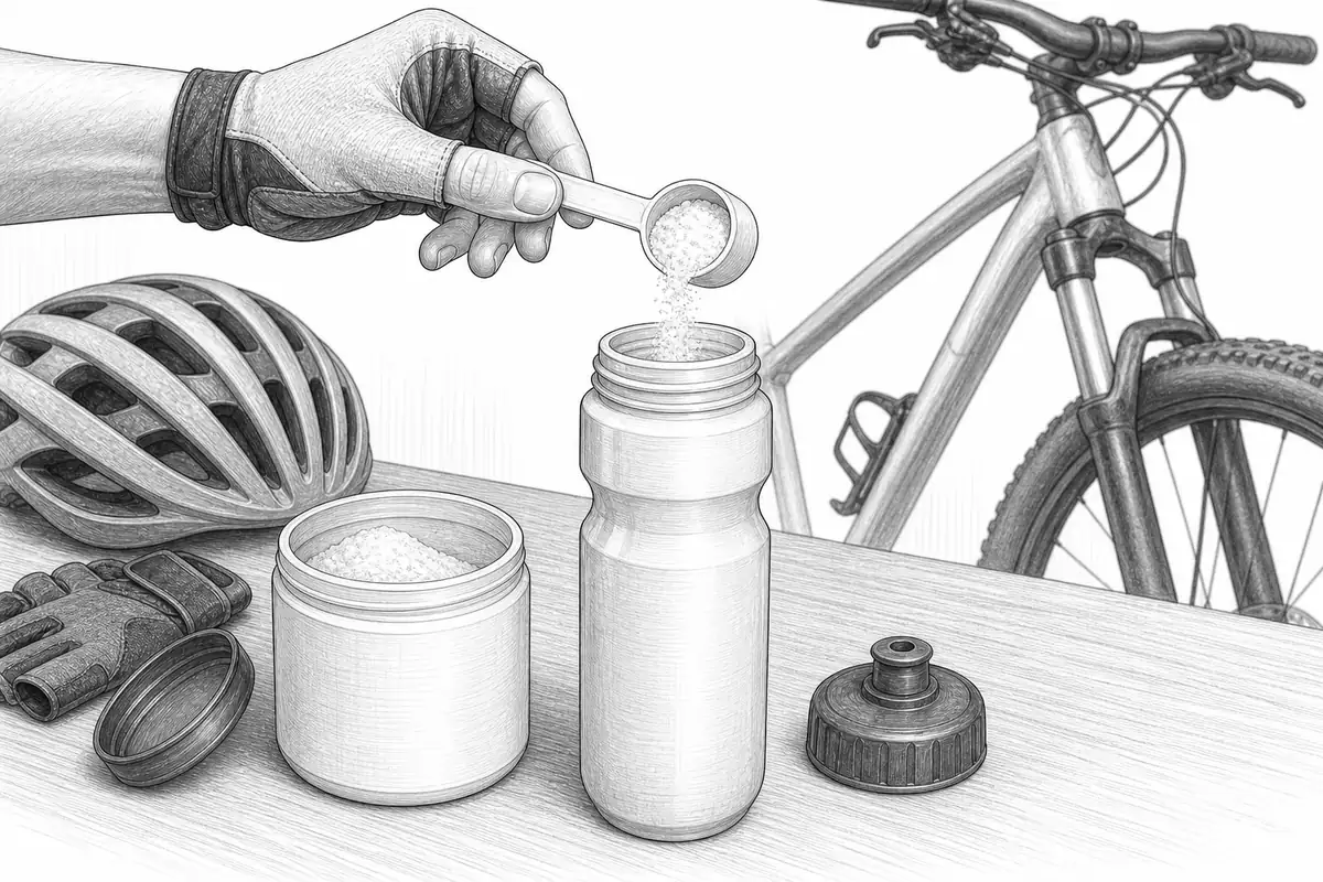 Ilustração de café da manhã proteico para ciclistas